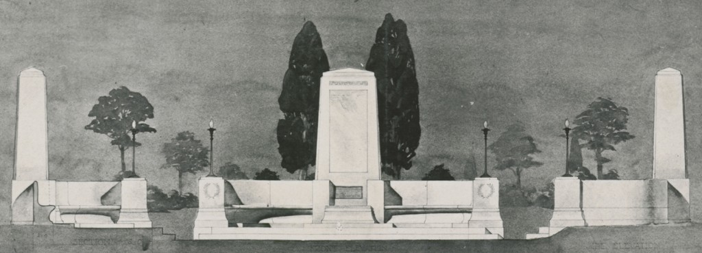 Competitive design for proposed war memorial, Annandale (n.d.). From NRS 18195 (cropped)