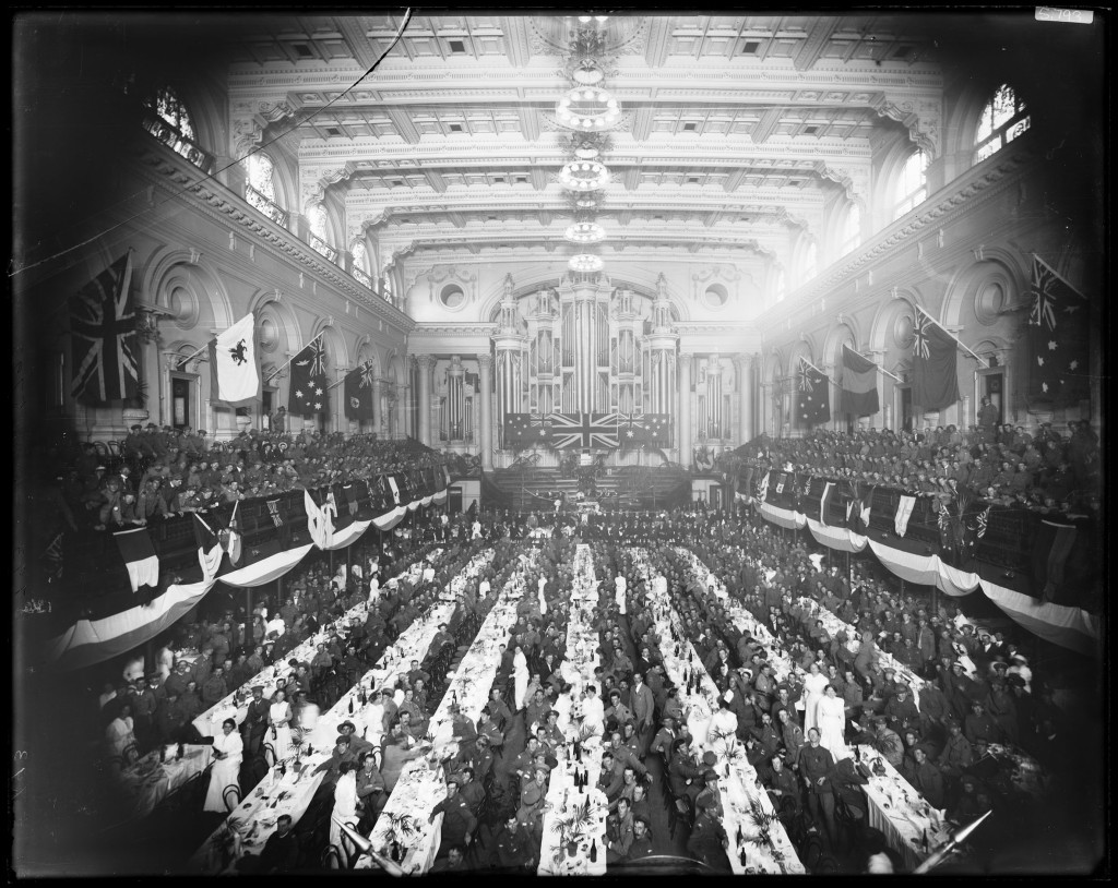 Fig 11: Town Hall luncheon for returned soldiers, Anzac Day 1916. From NRS 4481, ST5793