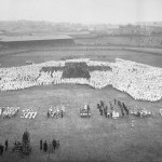 School children display of Australia with Red Cross in centre, July 1915. From NRS 4481 ST5705.
